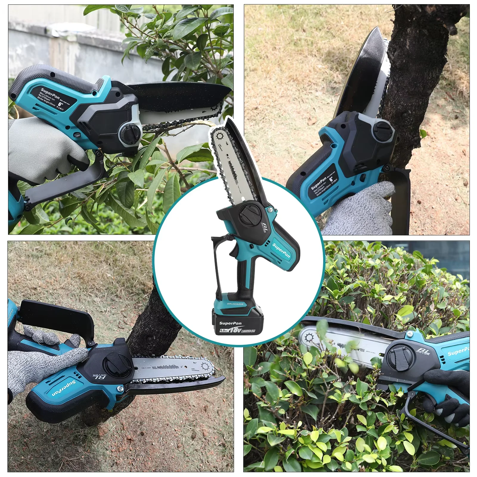Superpan 6-Inch Cordless Chainsaw-Portable Electric Handheld Tool for Garden Pruning & Wood Cutting for Makita 18V battery specs
Superpan 6-Inch Cordless Chainsaw-Portable Electric Handheld Tool for Garden Pruning & Wood Cutting for Makita 18V battery specs