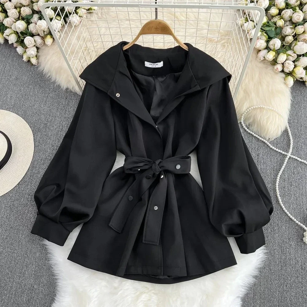 Women's Short Windbreaker Jacket 2025 Autumn Winter New Korean version Loose Hooded Coat Casual Design waist Cinching Jackets
Women's Short Windbreaker Jacket 2025 Autumn Winter New Korean version Loose Hooded Coat Casual Design waist Cinching Jackets