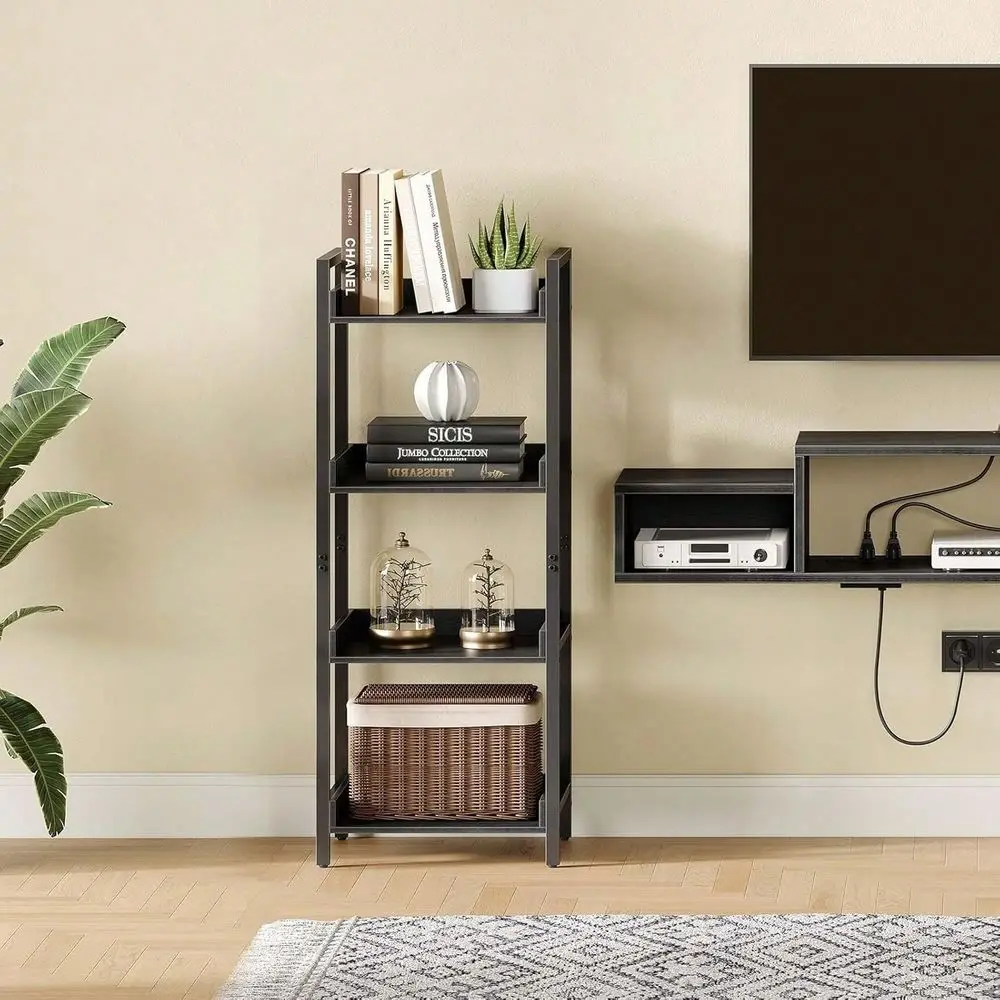 4Tier Storage Rack, Narrow Corner Bookshelf, Display Wooden Shelves For Living Room, Bathroom, Balcony, Kitchen,Blac
4Tier Storage Rack, Narrow Corner Bookshelf, Display Wooden Shelves For Living Room, Bathroom, Balcony, Kitchen,Blac