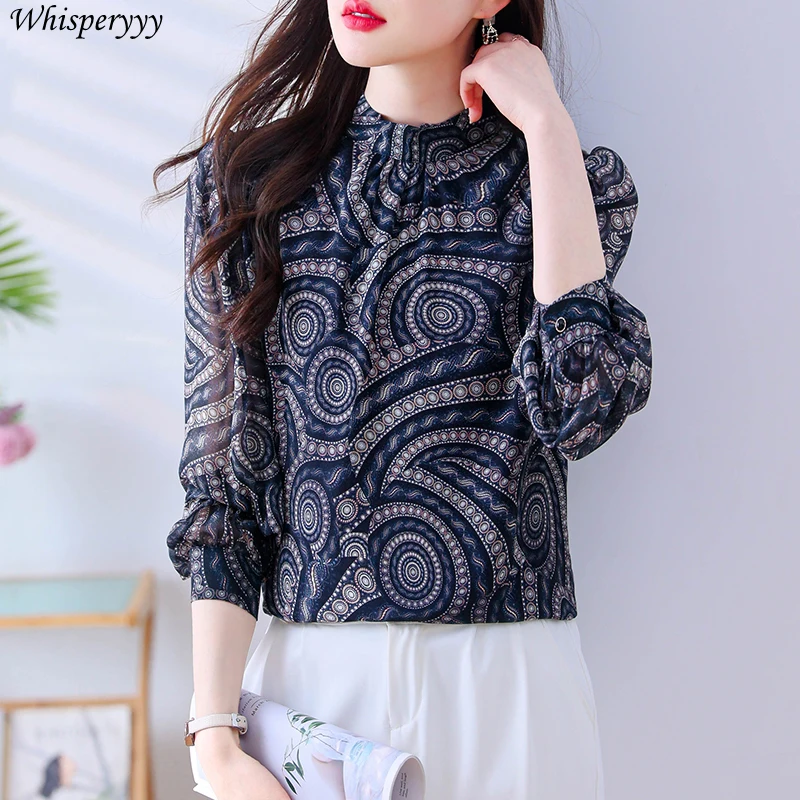 Fashion Women's Long-sleeved Shirt Loose Spring Autumn New Long Sleeve T-shirt Tops Female Half High Collar Printed Blouse
Fashion Women's Long-sleeved Shirt Loose Spring Autumn New Long Sleeve T-shirt Tops Female Half High Collar Printed Blouse