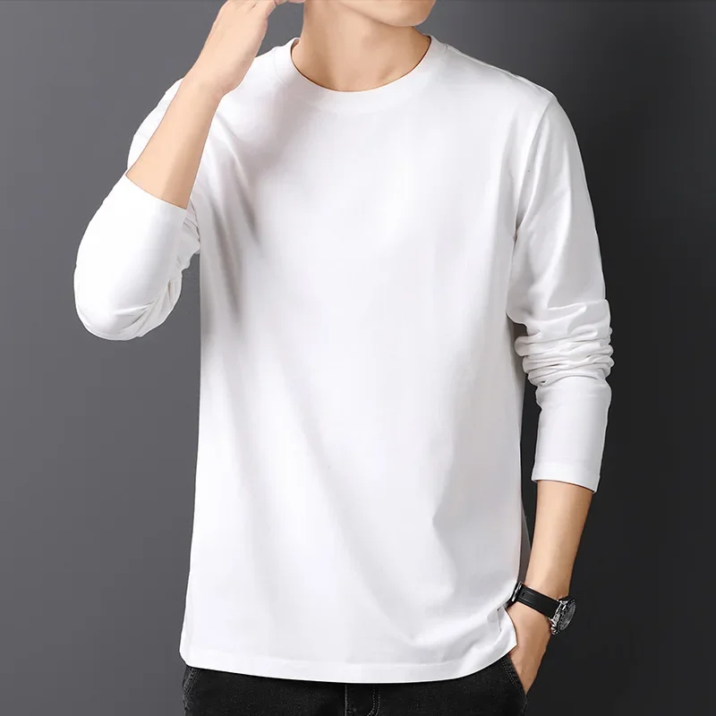 LIBIELIY Spring Autumn 100% Cotton T-Shirts Men Solid Round Neck Long Sleeve Casual Tshirt Male Comfortable Breathable Korean Sl
LIBIELIY Spring Autumn 100% Cotton T-Shirts Men Solid Round Neck Long Sleeve Casual Tshirt Male Comfortable Breathable Korean Sl