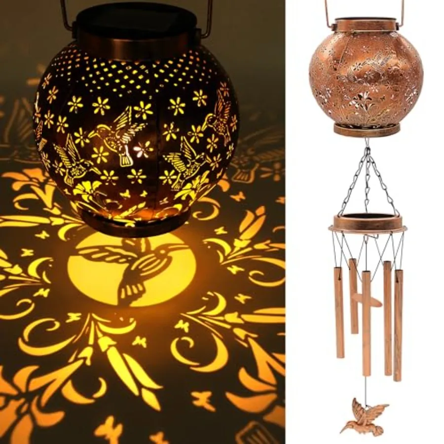 Hummingbird Wind Chimes for Outside, Gifts for Mothers Day Woman Mom Grandma, 30" Metal Hanging Solar Lantern Wind Chimes Outdo
Hummingbird Wind Chimes for Outside, Gifts for Mothers Day Woman Mom Grandma, 30" Metal Hanging Solar Lantern Wind Chimes Outdo