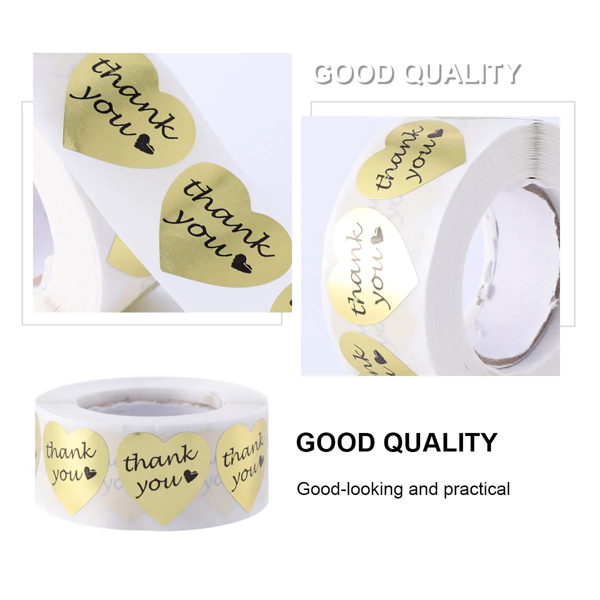 Heart Shape Thank You Stickers Golden PVC Sealing Labels for Bags Party Gifts Furniture Notebooks Strong Adhesiveness Easy
Heart Shape Thank You Stickers Golden PVC Sealing Labels for Bags Party Gifts Furniture Notebooks Strong Adhesiveness Easy
