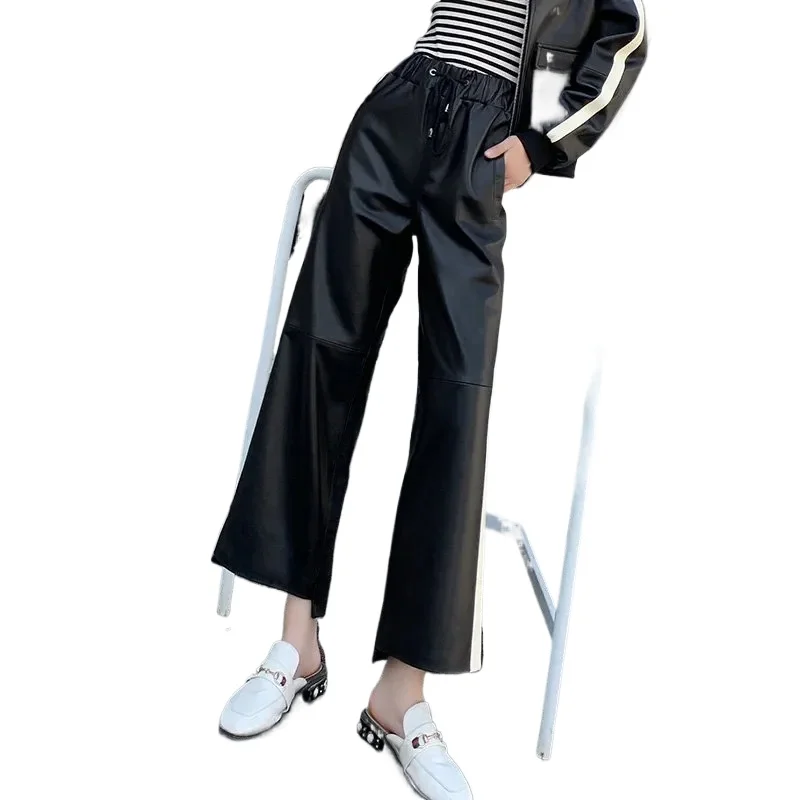 Tajiyane Брюки из натуральной кожи Женская одежда Широкие брюки Женские черные брюки с высокой талией для женщин Длинные брюки с эластичной резинкой на талии
Tajiyane Брюки из натуральной кожи Женская одежда Широкие брюки Женские черные брюки с высокой талией для женщин Длинные брюки с эластичной резинкой на талии