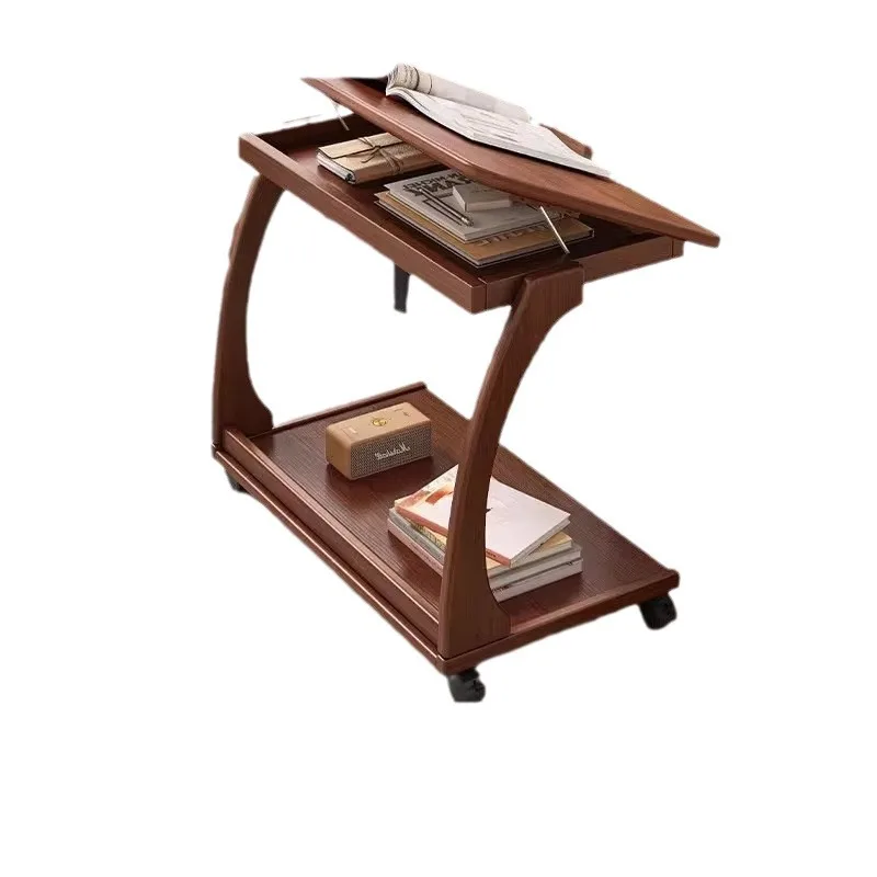 Several cabinets on the side of the solid wood sofa, movable table, with wheels
Several cabinets on the side of the solid wood sofa, movable table, with wheels