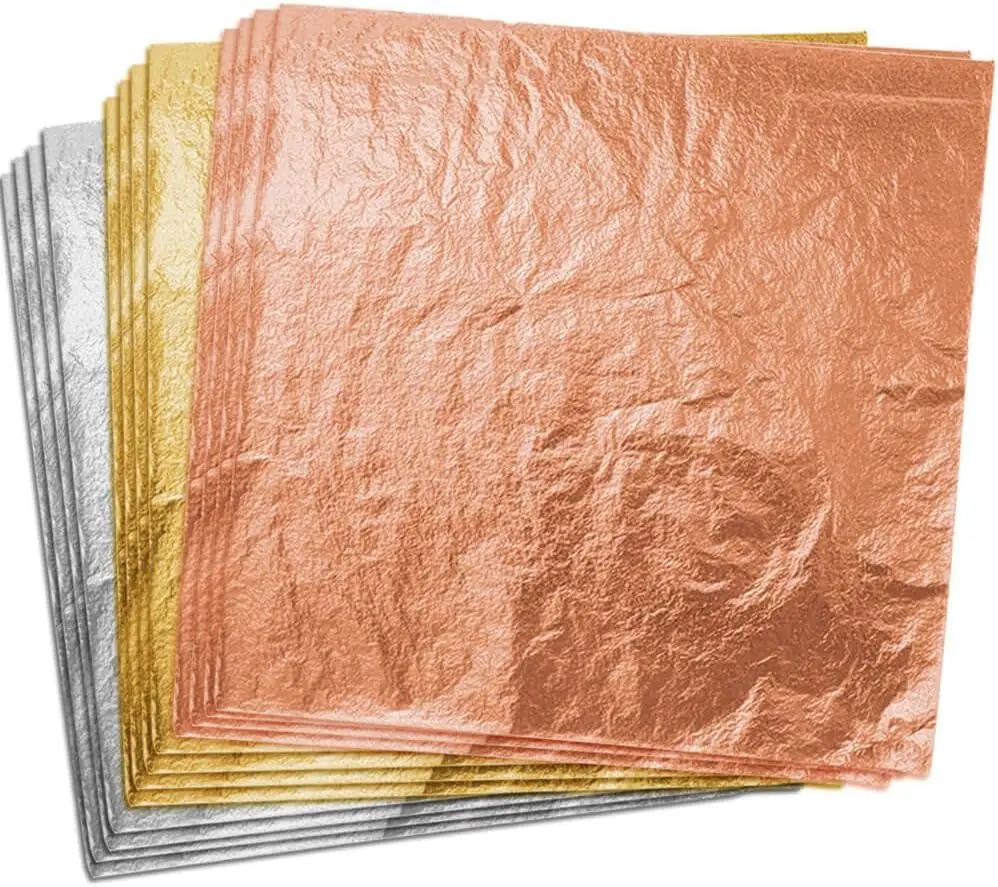 300 Gold Leaf Sheets for Resin, Metallic Foil Flakes for Jewelry, Nail Art, Slime, Gilding (5.5x5.5 Inches, 3 Colors)
300 Gold Leaf Sheets for Resin, Metallic Foil Flakes for Jewelry, Nail Art, Slime, Gilding (5.5x5.5 Inches, 3 Colors)