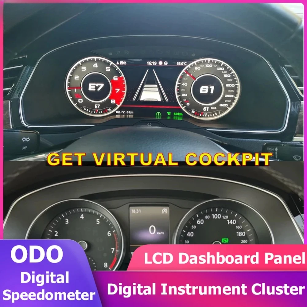 Digital Virtual Cockpit Dashboard Instrument Cluster Speedometer For VW PASSAT CC B7 B8 GOLF 6 7 T6 Tiguan Scirocco Jetta Polo
Digital Virtual Cockpit Dashboard Instrument Cluster Speedometer For VW PASSAT CC B7 B8 GOLF 6 7 T6 Tiguan Scirocco Jetta Polo