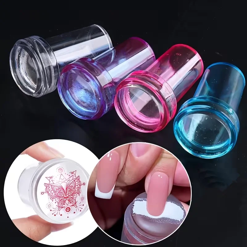 Blue Nail Art Stamper Silicone Nail Stamping Tool with Scraper Clear Jelly Nail Stamp for DIY Manicure Template Printing
Blue Nail Art Stamper Silicone Nail Stamping Tool with Scraper Clear Jelly Nail Stamp for DIY Manicure Template Printing