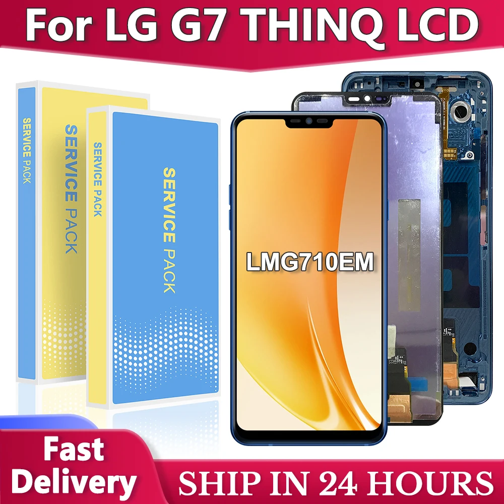 6,1-дюймовый дисплей для LG G7 ThinQ G710EMW G710, ЖК-дисплей, дигитайзер в сборе, запасные части для LG G7, экран для дисплея
6,1-дюймовый дисплей для LG G7 ThinQ G710EMW G710, ЖК-дисплей, дигитайзер в сборе, запасные части для LG G7, экран для дисплея