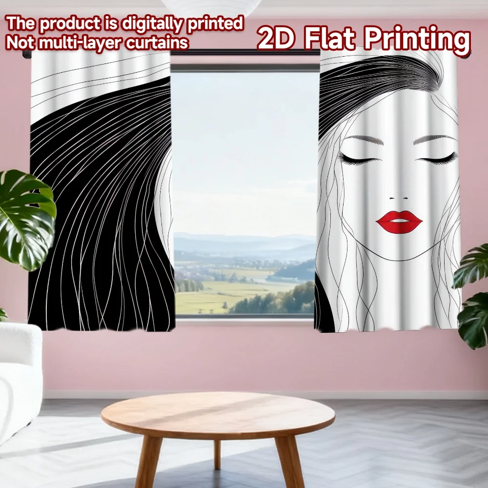 2D flat printing 2pcs Curtains Flowing Black and White Lines Digital Printed Polyester Drapes Festive Holiday Perfect for Indoor
2D flat printing 2pcs Curtains Flowing Black and White Lines Digital Printed Polyester Drapes Festive Holiday Perfect for Indoor