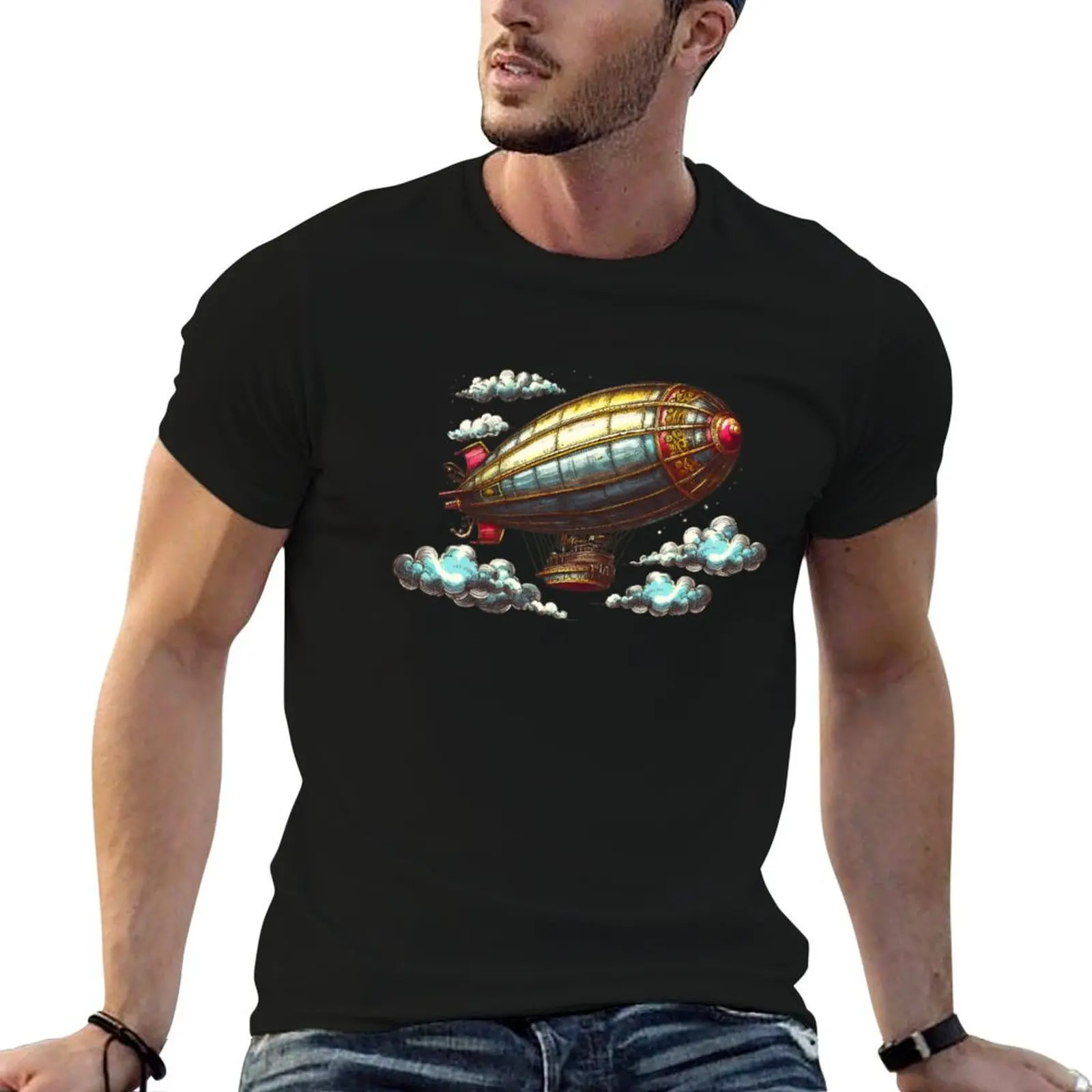 cotton t Flying pack Zepplin Fantasy shirt man for T-Shirt t shirts man cotton Steampunk
cotton t Flying pack Zepplin Fantasy shirt man for T-Shirt t shirts man cotton Steampunk