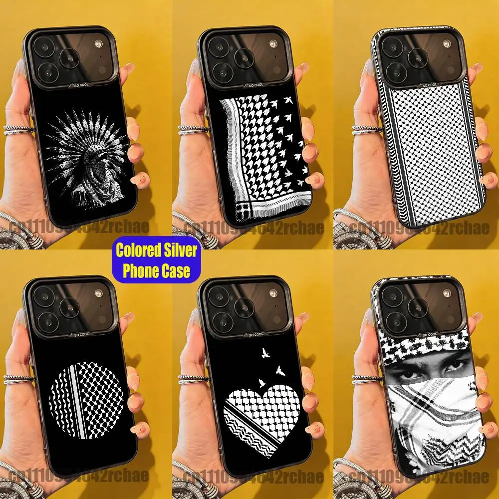 For Hattah Keffiyeh Pattern Phone Case iPhone 15,17,11,14,13,16,12,E,Max,Plus,Air,Pro,Mini Custom Color Silver Cover
For Hattah Keffiyeh Pattern Phone Case iPhone 15,17,11,14,13,16,12,E,Max,Plus,Air,Pro,Mini Custom Color Silver Cover