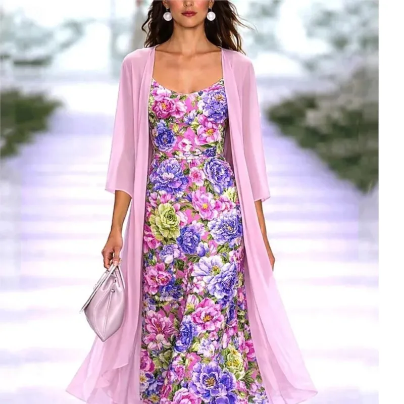 Women Cardigan Sunscreen Top Print Dress Two Pieces Sets Summer V-neck Sleeveless Dress & Long Top Casual Loose Vacation Outfit
Women Cardigan Sunscreen Top Print Dress Two Pieces Sets Summer V-neck Sleeveless Dress & Long Top Casual Loose Vacation Outfit
