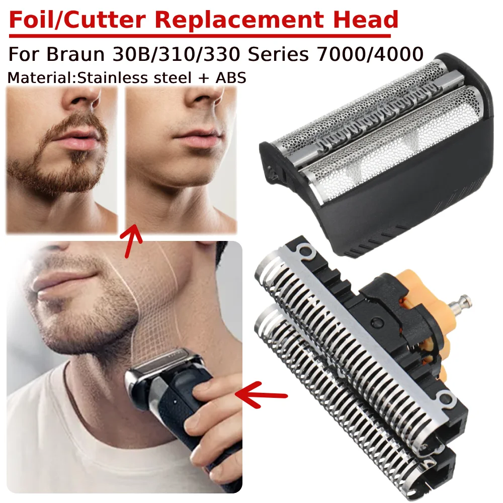 Replacement Foil & Cutter Shaver Heads TriControl SmartControl for Braun Electric Shavers 30B/310/330 Series
Replacement Foil & Cutter Shaver Heads TriControl SmartControl for Braun Electric Shavers 30B/310/330 Series