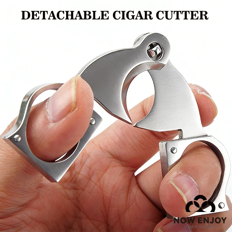 Stainless steel cigar scissors steel exquisite and smooth ski cigar tools with durable and sharp blades can be used as a holder
Stainless steel cigar scissors steel exquisite and smooth ski cigar tools with durable and sharp blades can be used as a holder