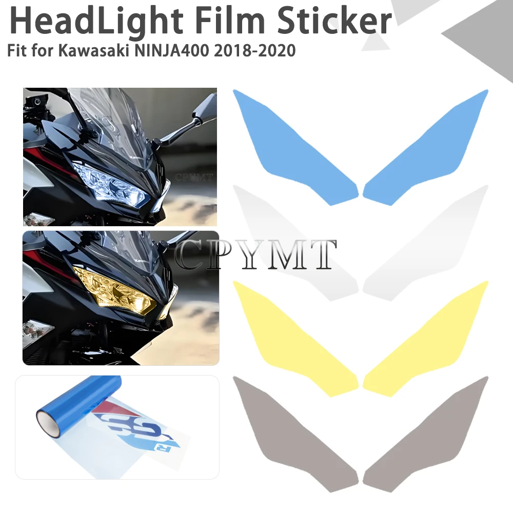 Fit for Kawasaki NINJA 400 NINJA400 2018-2020 Motorcycle headlight film sticker transparent film decoration decal accessories
Fit for Kawasaki NINJA 400 NINJA400 2018-2020 Motorcycle headlight film sticker transparent film decoration decal accessories