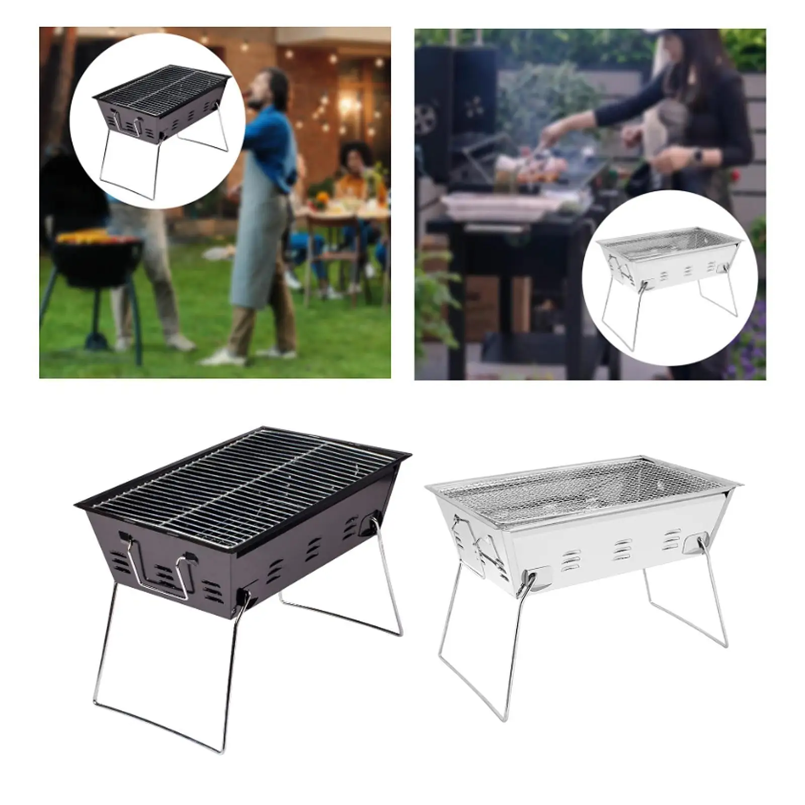Уличный складной угольный гриль из нержавеющей стали, удобная карта, мини-гриль-печь для барбекю, многофункциональные принадлежности для гриля
Уличный складной угольный гриль из нержавеющей стали, удобная карта, мини-гриль-печь для барбекю, многофункциональные принадлежности для гриля