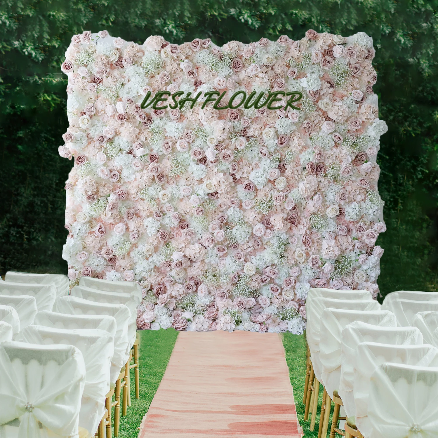 Royal Dried rose series green hydrangea 3D luxury Curtain Flower Wall Wedding Backdrop Milan Turf Window Display
Royal Dried rose series green hydrangea 3D luxury Curtain Flower Wall Wedding Backdrop Milan Turf Window Display