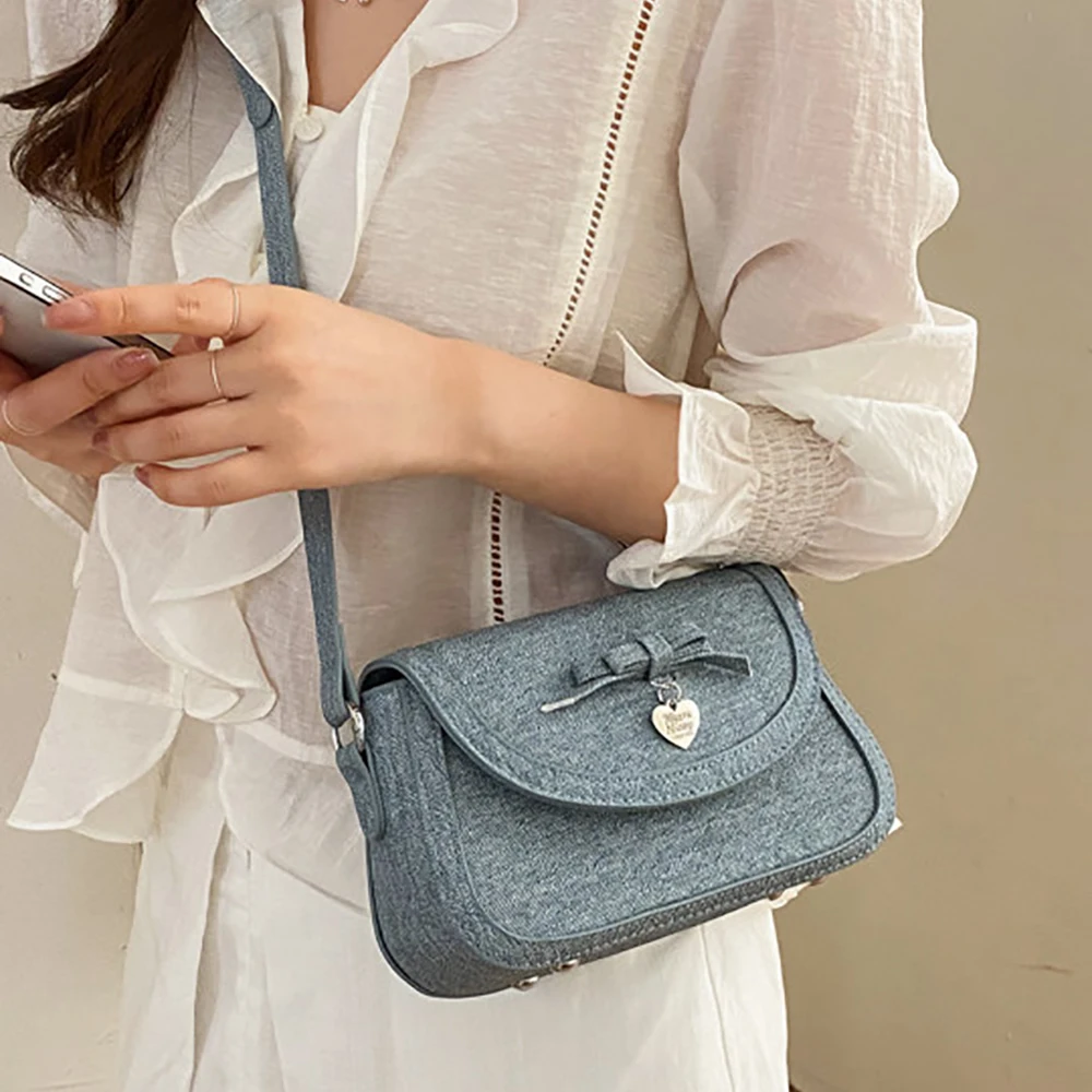 Women's Small Denim Bow Shoulder Bag Female Light Luxury Sweet Daily Casual Dating Crossbody Bags 2026 New Underarm Bags
Women's Small Denim Bow Shoulder Bag Female Light Luxury Sweet Daily Casual Dating Crossbody Bags 2026 New Underarm Bags