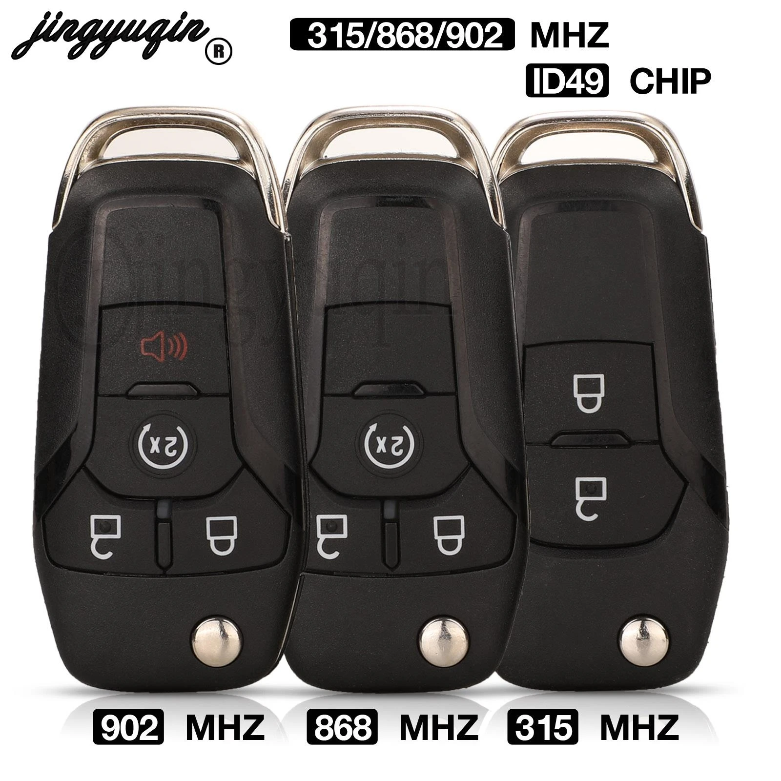 jingyuqin 2/3/4 Buttons For Ford Fusion 2013-2015 Folding Control Remote Key 315/868/902Mhz ID49 Chip HU101 Blade
jingyuqin 2/3/4 Buttons For Ford Fusion 2013-2015 Folding Control Remote Key 315/868/902Mhz ID49 Chip HU101 Blade