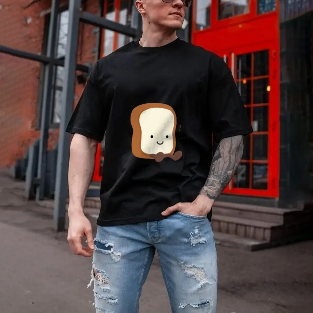 Женская хлопковая футболка Y2K с милым рисунком хлеба, черный свободный топ Y2K, милый стильный стильный стиль, мягкий хлопок
Женская хлопковая футболка Y2K с милым рисунком хлеба, черный свободный топ Y2K, милый стильный стильный стиль, мягкий хлопок