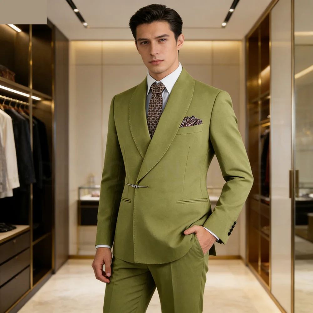 Men's Single Tuxedo Jacket with Metal Lapel Xale Festa De Casamento Formal Dance Wedding Groomsmen Slim Fit Terno Masculino
Men's Single Tuxedo Jacket with Metal Lapel Xale Festa De Casamento Formal Dance Wedding Groomsmen Slim Fit Terno Masculino