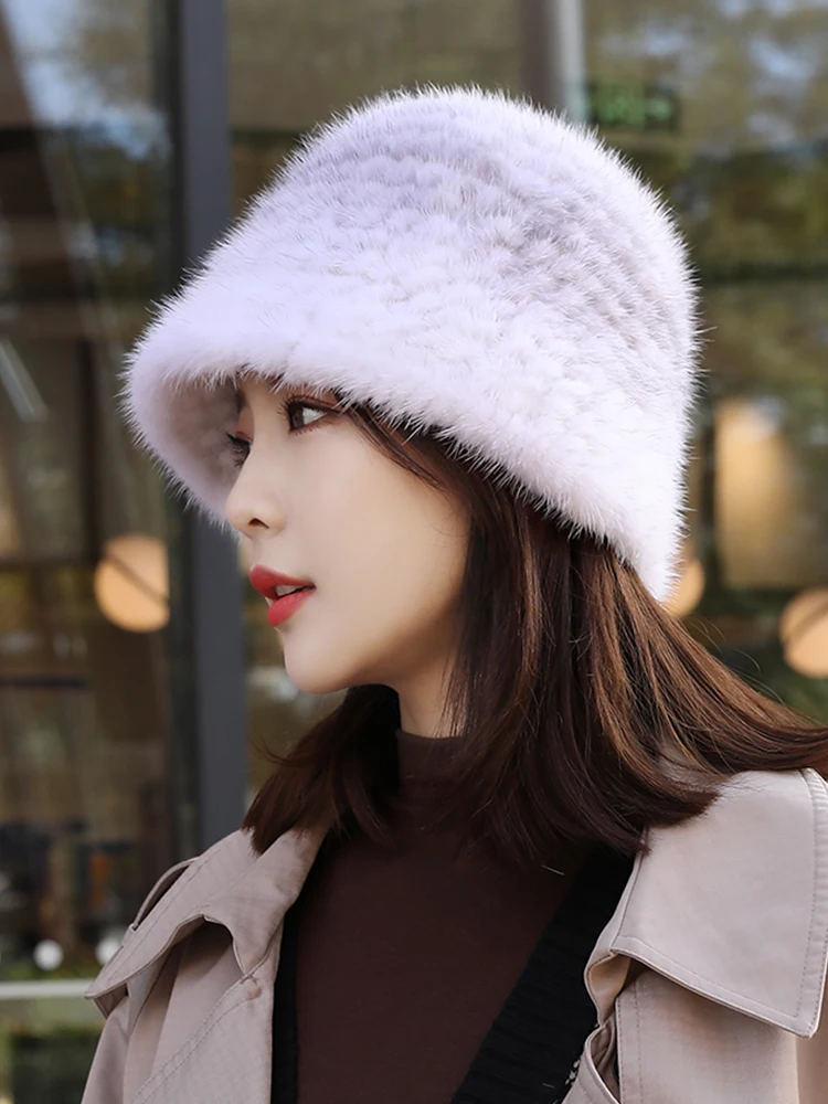 Fashion Real Mink Fur Hat Winter Warm Thickened Fisherman Hat Sweet Soft Elegant Church Bonnets Warm Basin Hat Lady Bucket Cap
Fashion Real Mink Fur Hat Winter Warm Thickened Fisherman Hat Sweet Soft Elegant Church Bonnets Warm Basin Hat Lady Bucket Cap