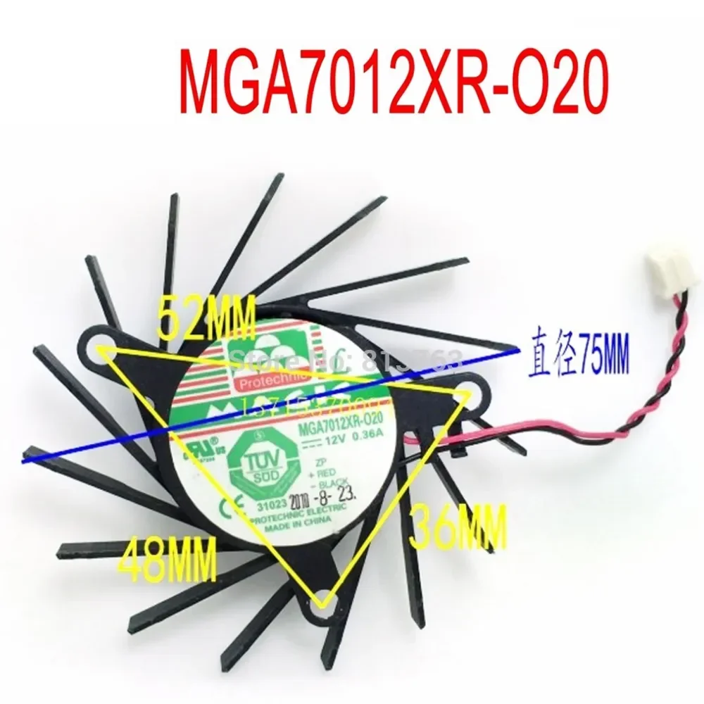 MGA7012XR-O20 DC12V 0.36A 75 мм 2-проводной 2-контактный 52x48x36 мм вентилятор VGA для XFX HD5770 HD6770 охлаждающий вентилятор для видеокарты
MGA7012XR-O20 DC12V 0.36A 75 мм 2-проводной 2-контактный 52x48x36 мм вентилятор VGA для XFX HD5770 HD6770 охлаждающий вентилятор для видеокарты