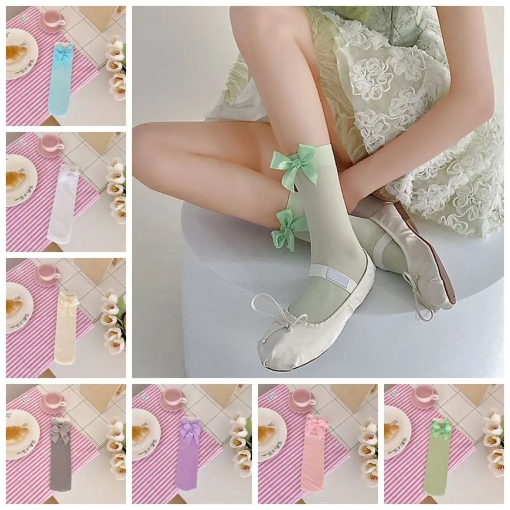 4Pairs Fashion Comfortable Bowknot Lolita Socks Y2k Sweet Mid-Tube Socks Korean Style Candy Color Summer Thin Stockings Girls
4Pairs Fashion Comfortable Bowknot Lolita Socks Y2k Sweet Mid-Tube Socks Korean Style Candy Color Summer Thin Stockings Girls