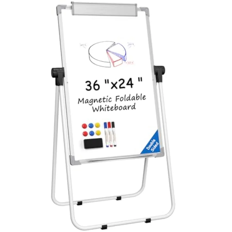 Easel Whiteboard with Stand 36" x 24" Double-Sided Dry Erase Board Flip Chart Height Adjustable Foldable Portable for Home Offi
Easel Whiteboard with Stand 36" x 24" Double-Sided Dry Erase Board Flip Chart Height Adjustable Foldable Portable for Home Offi