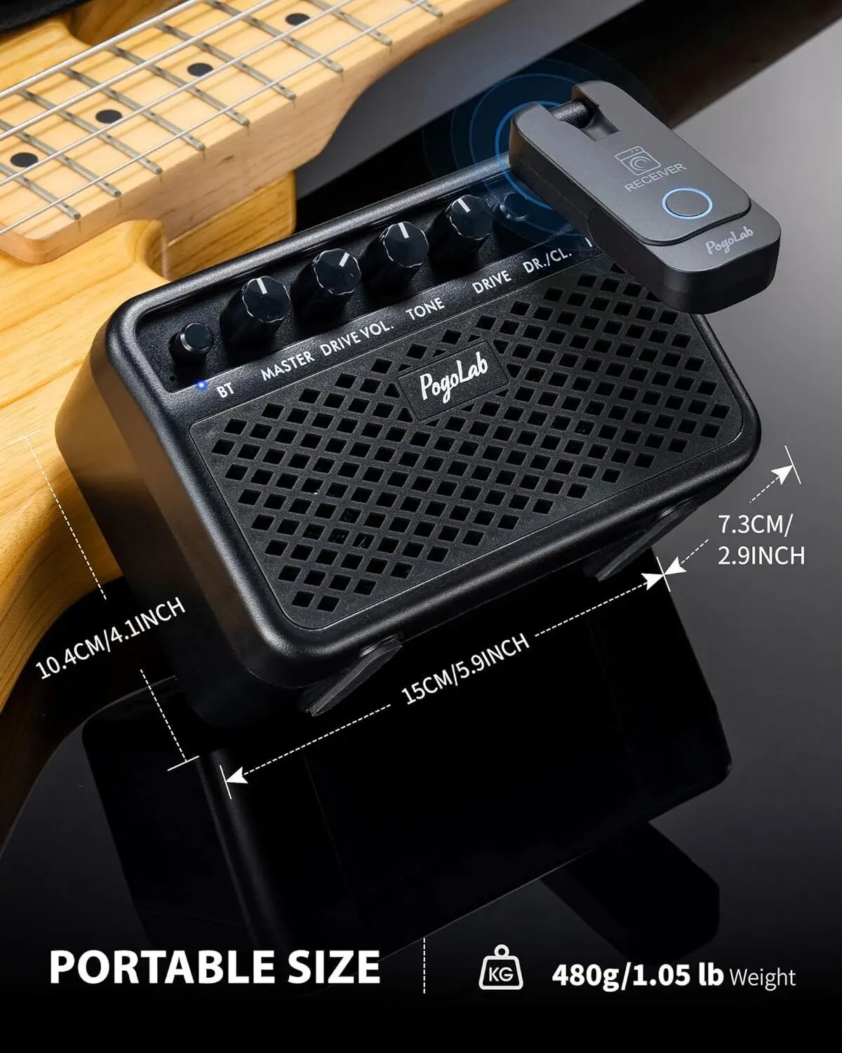 5W Practice Electric Amplifiers Pogolab Wireless Bluetooth Speaker Outdoor Portable Guitar Amp for Electric Guitar Mini Speaker
5W Practice Electric Amplifiers Pogolab Wireless Bluetooth Speaker Outdoor Portable Guitar Amp for Electric Guitar Mini Speaker