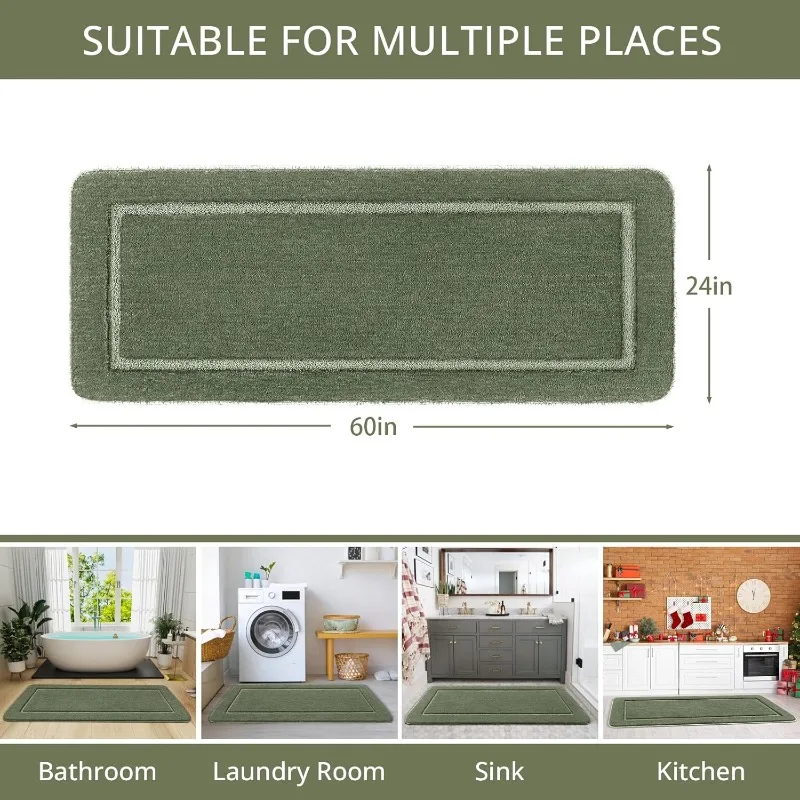 24x60 Inch Long Bathroom Runner Rugs, Luminous and Luxury Absorbent Microfiber Non Slip Bathroom Rug, Machine Washable
24x60 Inch Long Bathroom Runner Rugs, Luminous and Luxury Absorbent Microfiber Non Slip Bathroom Rug, Machine Washable