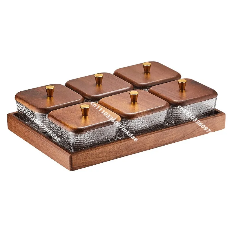 Walnut fruit plate snack storage box, light luxury high-end glass dried fruit plate, coffee table, refreshment candy grid plate
Walnut fruit plate snack storage box, light luxury high-end glass dried fruit plate, coffee table, refreshment candy grid plate
