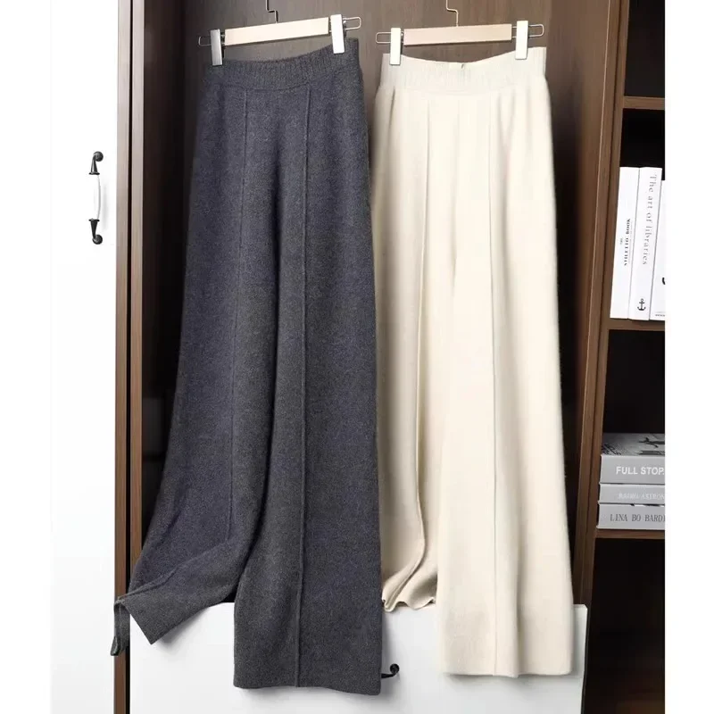 PopPopHigh Waist Wide Leg Pants Women's Knitted Loose Slimming Trousers Mid-Seam Line Pure Color Long Pants Fashionable Plus Siz
PopPopHigh Waist Wide Leg Pants Women's Knitted Loose Slimming Trousers Mid-Seam Line Pure Color Long Pants Fashionable Plus Siz