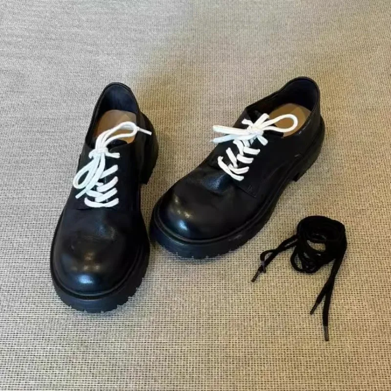 Women Genuine Leather Thick Soled Loafers Shoes Outdoor Casual Derby Shoes Shallow Mouth Comfortable Women Shoes Fashionable
Women Genuine Leather Thick Soled Loafers Shoes Outdoor Casual Derby Shoes Shallow Mouth Comfortable Women Shoes Fashionable