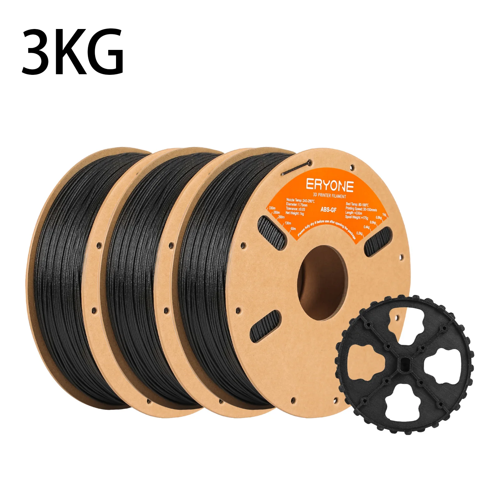 ERYONE 3KG ABS Fiber Reinforced Filament 1.75mm, Carbon & Glass Fiber 3D Printer Filament, High Strength Value Pack
ERYONE 3KG ABS Fiber Reinforced Filament 1.75mm, Carbon & Glass Fiber 3D Printer Filament, High Strength Value Pack