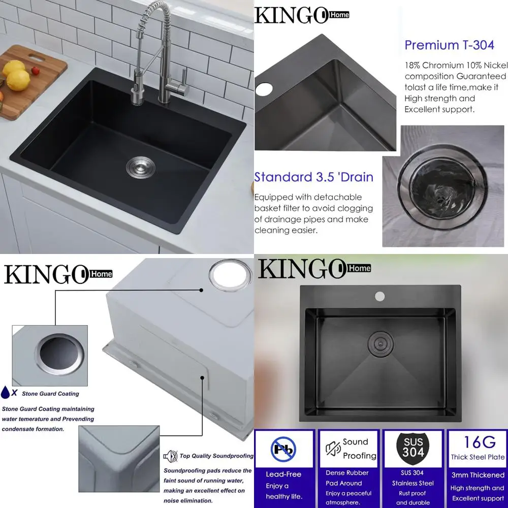 18 x 18 Inch Topmount Gunmetal Black Stainless Steel Single Bowl RV Bar Sink for Small Kitchen and Outdoor Wet Bars
18 x 18 Inch Topmount Gunmetal Black Stainless Steel Single Bowl RV Bar Sink for Small Kitchen and Outdoor Wet Bars
