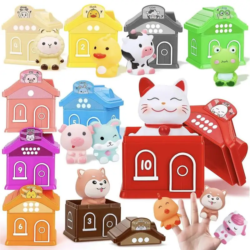 Children Color Sorting Animal Matching House Finger Puppets Counting Matching&Color Sorting Set Toddler Montessori Learning Toys
Children Color Sorting Animal Matching House Finger Puppets Counting Matching&Color Sorting Set Toddler Montessori Learning Toys