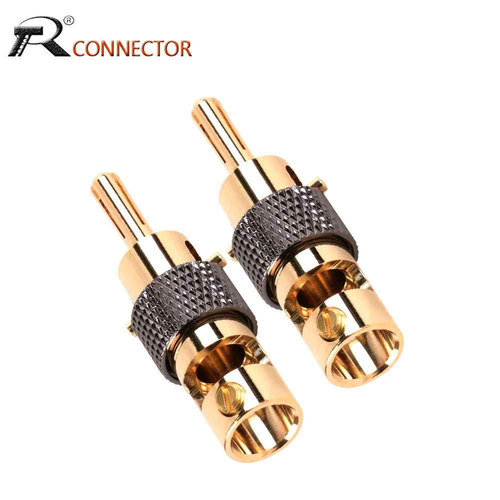 10pcs Wholesale 24K Gold Plated Self-Lock Brass Banana Plug Audio Male Connector Speaker Amplifier Jack Wire Connectors
10pcs Wholesale 24K Gold Plated Self-Lock Brass Banana Plug Audio Male Connector Speaker Amplifier Jack Wire Connectors