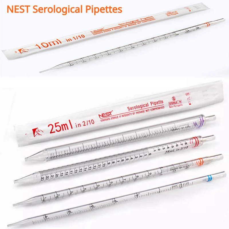 NEST Disposable Serological Pipettes Large Volume Serum Pipettors Plastic Dropper Aseptic Packaging for Cell Culture Research
NEST Disposable Serological Pipettes Large Volume Serum Pipettors Plastic Dropper Aseptic Packaging for Cell Culture Research