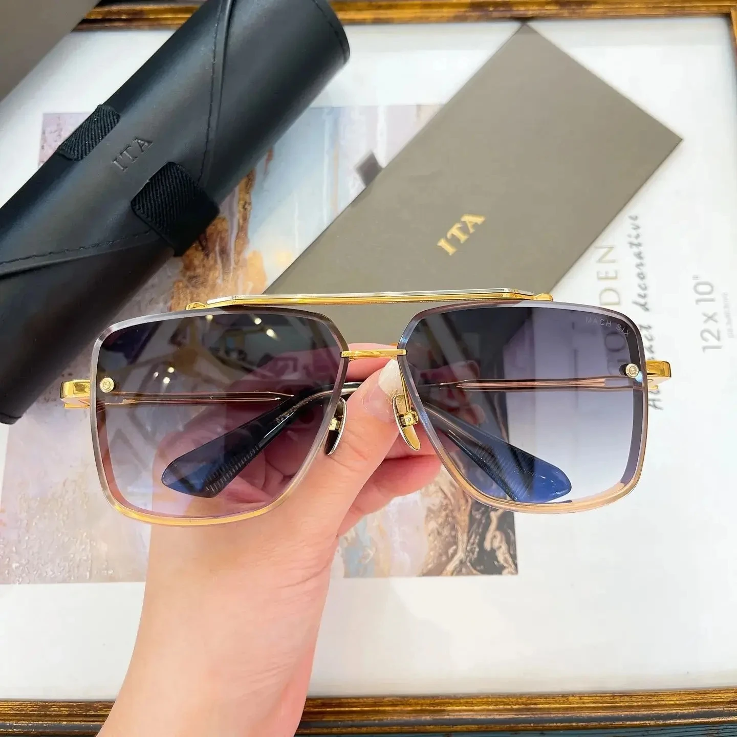 Authentic ADITA MACH SIX DTS121 UV400 Driving Anti-Glare Men Women Sun Glasses Square titanium Alloy Frame Male Couple Eyewear
Authentic ADITA MACH SIX DTS121 UV400 Driving Anti-Glare Men Women Sun Glasses Square titanium Alloy Frame Male Couple Eyewear