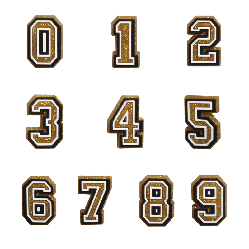 New 1Pcs PVC Gold Numbers Shoes Charms for Crocs DIY Badge Clogs Buckle Kids Decoration Jeans Shoe Accessories X-mas Wholesale
New 1Pcs PVC Gold Numbers Shoes Charms for Crocs DIY Badge Clogs Buckle Kids Decoration Jeans Shoe Accessories X-mas Wholesale
