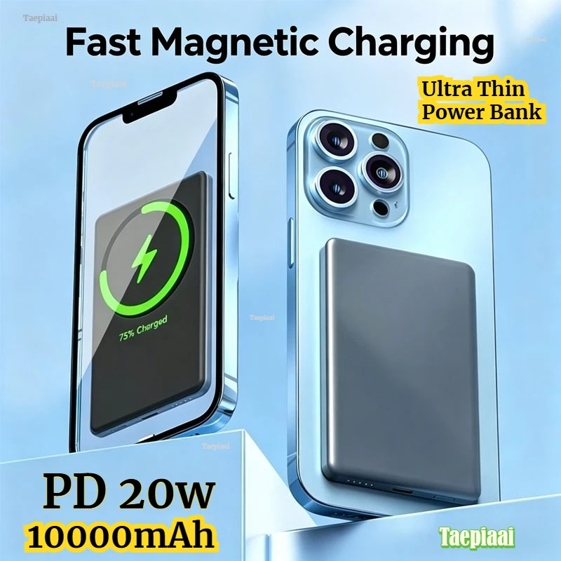 10000mAh Ultra Thin Power Bank for MagSafe Magnetic Wireless Fast Charging Portable Battery for IPhone 17 16 15 14 보조배터리
10000mAh Ultra Thin Power Bank for MagSafe Magnetic Wireless Fast Charging Portable Battery for IPhone 17 16 15 14 보조배터리