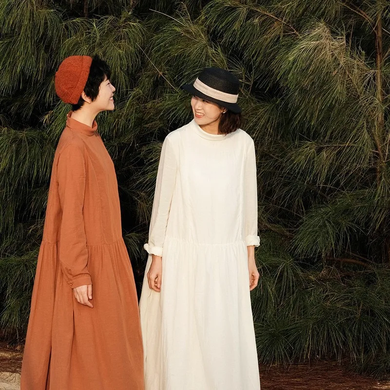 Arts Style 25 New Arrival Spring Women Loose Casual O-neck A-line Ankle-length Dress Long Sleeve Top Quality Linen Dresses Y331
Arts Style 25 New Arrival Spring Women Loose Casual O-neck A-line Ankle-length Dress Long Sleeve Top Quality Linen Dresses Y331
