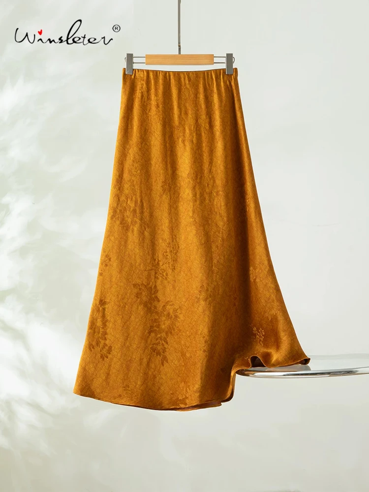 Winsleter-100%Real Silk Watered Gauze Elegant Skirts, Elastic Waist Jacquard, Women Retro Trumpet Skirts, 2026 Summer B65075CC
Winsleter-100%Real Silk Watered Gauze Elegant Skirts, Elastic Waist Jacquard, Women Retro Trumpet Skirts, 2026 Summer B65075CC