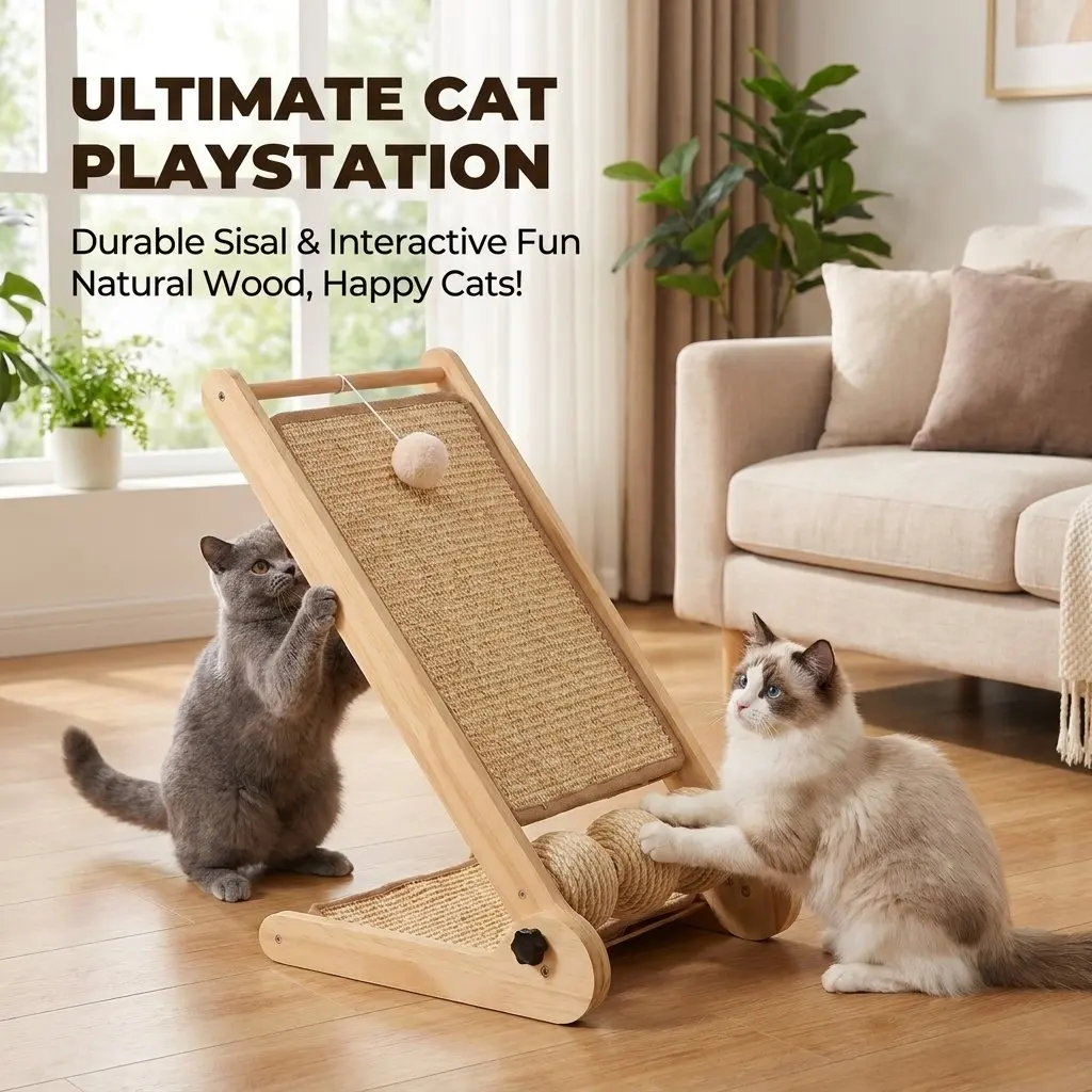Nature Wood Cat Scratcher Board Pet Sisal Transforming 3 Type Scratching Pad L Pet Play Furniture Cat Accessories Real Sisal Pad
Nature Wood Cat Scratcher Board Pet Sisal Transforming 3 Type Scratching Pad L Pet Play Furniture Cat Accessories Real Sisal Pad