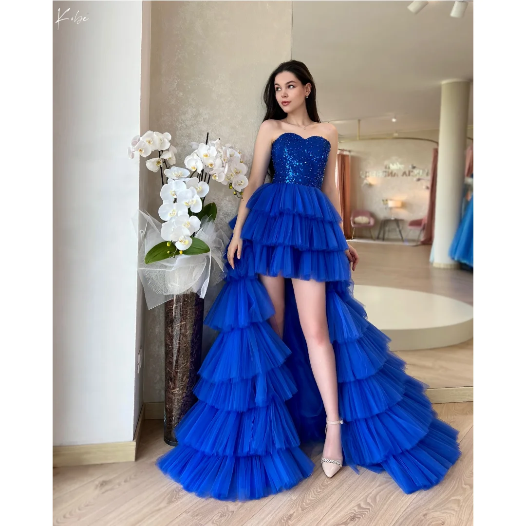 Kobe Customized Strapless Glitter Cascading Ruffle A-line Prom Dress Side High Split فساتين سهرة Floor-length Party Dress 2025
Kobe Customized Strapless Glitter Cascading Ruffle A-line Prom Dress Side High Split فساتين سهرة Floor-length Party Dress 2025