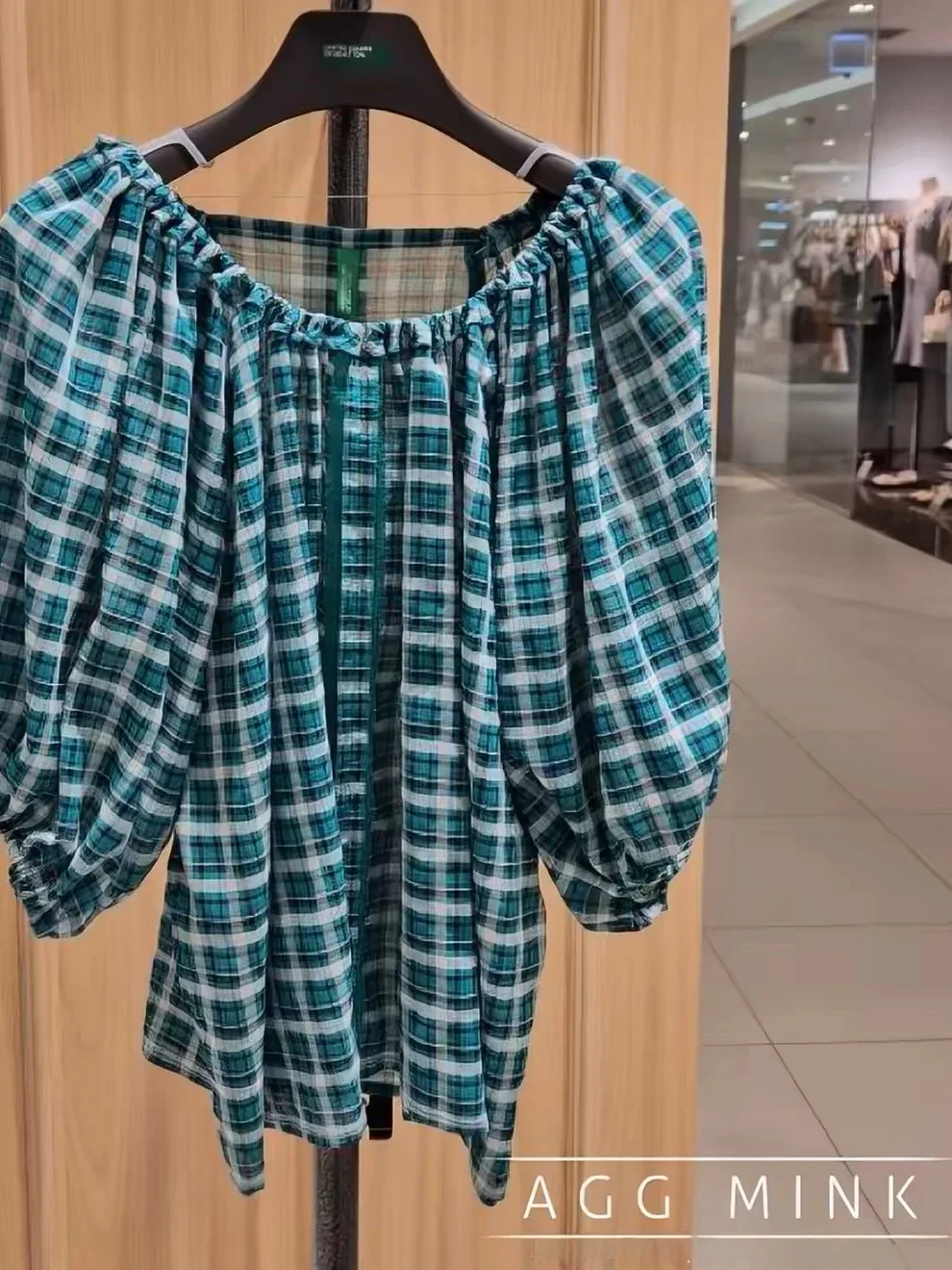 Slimming Plaid Loose Short Sleeve Women's Shirt Summer New Arrival Casual Style Small Size Top Ben Home Casual Bubble Sleeve
Slimming Plaid Loose Short Sleeve Women's Shirt Summer New Arrival Casual Style Small Size Top Ben Home Casual Bubble Sleeve