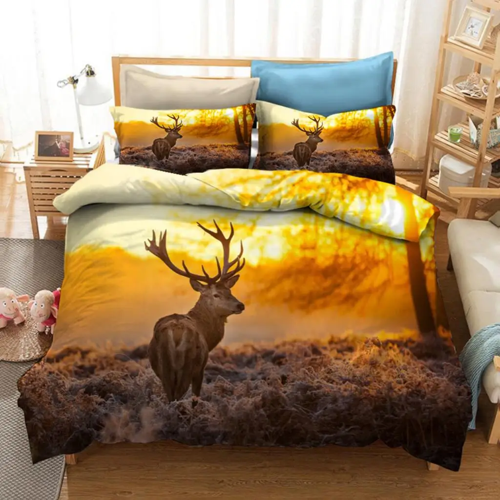 Sunset Deer 3D Printed Bedding Set Duvet Covers Pillowcases Comforter Bedding Set Bedclothes Bed Linen
Sunset Deer 3D Printed Bedding Set Duvet Covers Pillowcases Comforter Bedding Set Bedclothes Bed Linen
