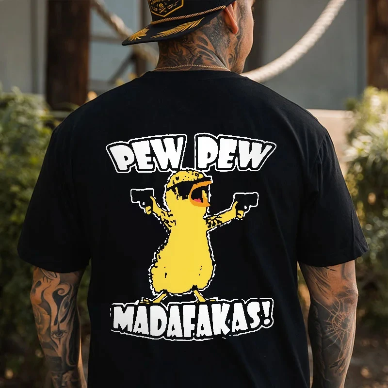 Yellow Duck Carries Pistol Letter Graphic Black Print T-shirt Men Street Casual Men's T Shirts Cotton Tops Unisex Clothing
Yellow Duck Carries Pistol Letter Graphic Black Print T-shirt Men Street Casual Men's T Shirts Cotton Tops Unisex Clothing